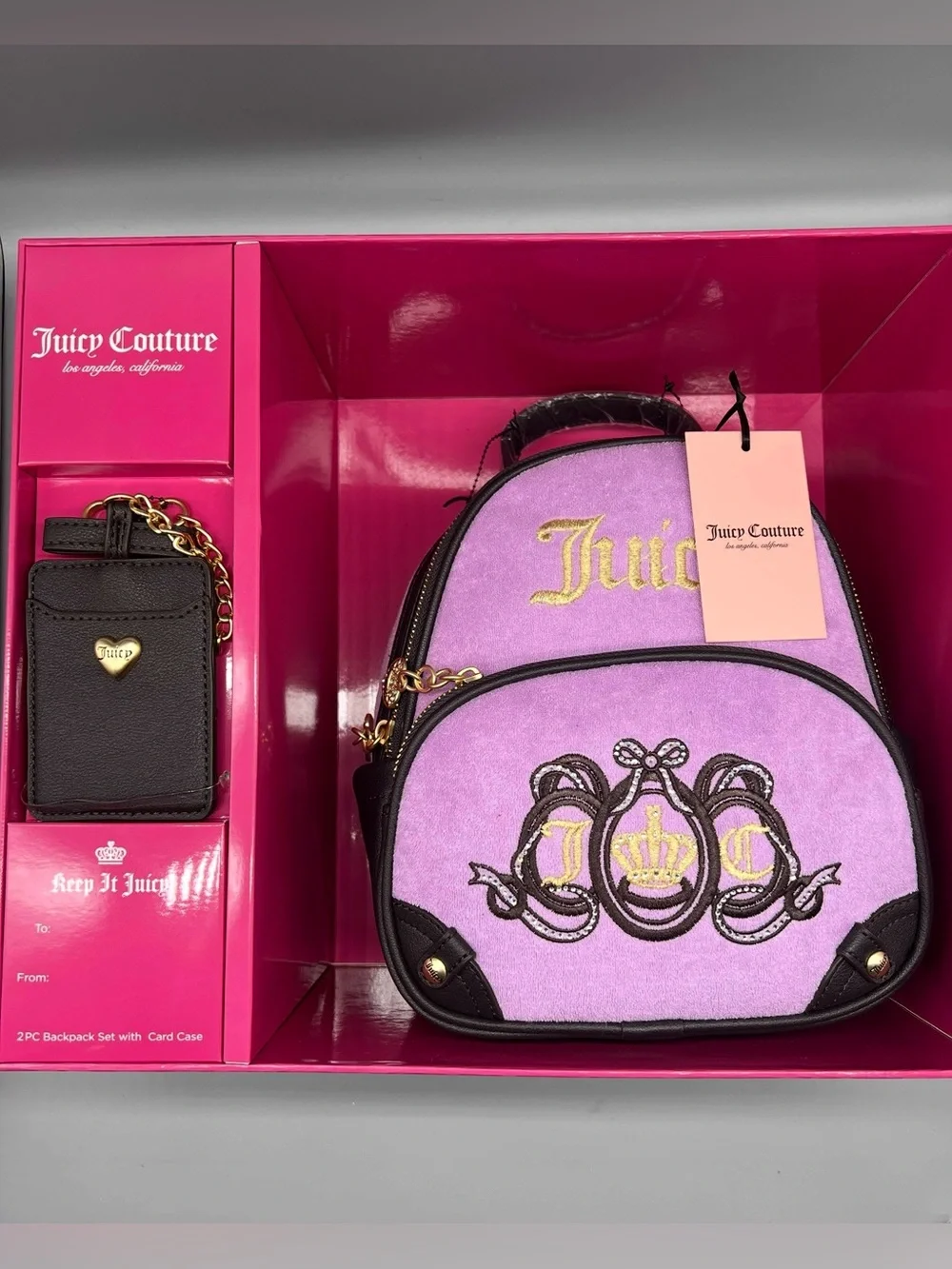 Juicy couture backpack gift set